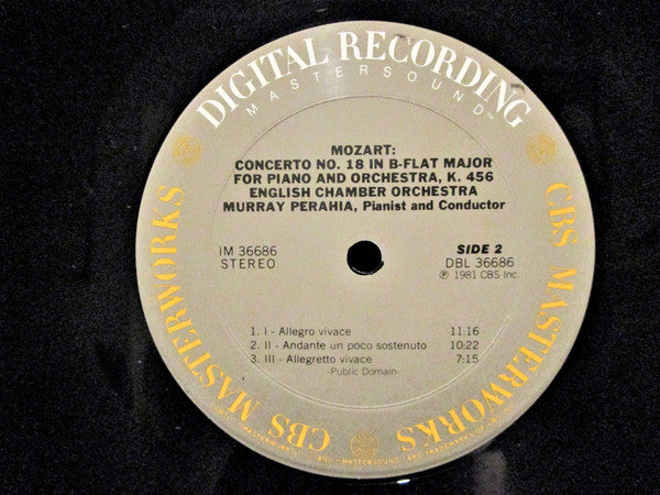 Mozart - Murray Perahia, English Chamber Orchestra – Concerti No. 17, K. 453 G Major / No. 18, K. 456 B-Flat Major [Vinyle 33Tours]