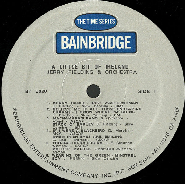 (Occasion ) Jerry Fielding – A LIttle Bit Of Ireland [Vinyle 33 Tours]