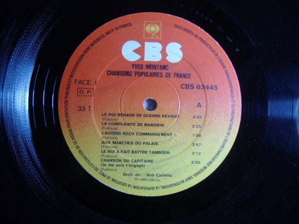 (occasion) Yves Montand – Chansons Populaires De France [Vinyle super 33 Tours]