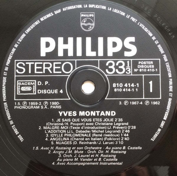(occasion) Yves Montand 4 [Vinyle 33 Tours]