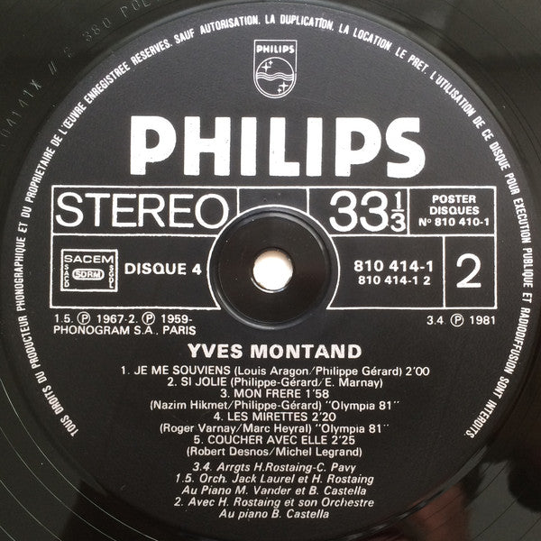 (occasion) Yves Montand 4 [Vinyle 33 Tours]