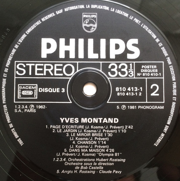 (occasion) Yves Montand 3 [Vinyle 33 Tours]