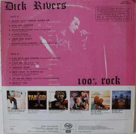 (Occasion) Dick Rivers – 100% Rock [Vinyle 33 Tours]