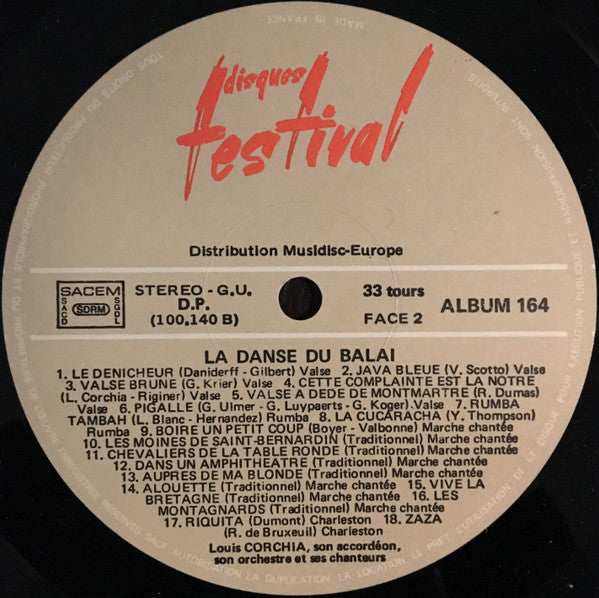 Louis Corchia, Son Accordéon, Son Orchestre Et Ses Chanteurs – La Danse Du Balai [Vinyle 33Tours] - flash vidéo
