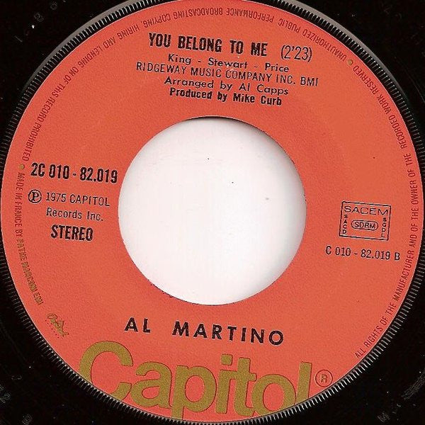 (Occasion) Al Martino – Volare [Vinyle 45 Tours]