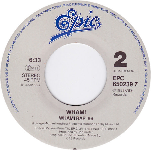 (Occasion) Wham! – Where Did Your Heart Go? [Vinyle 45Tours]