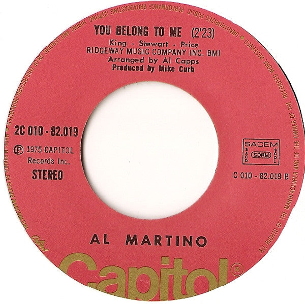 (Occasion) Al Martino – Volare [Vinyle 45Tours]
