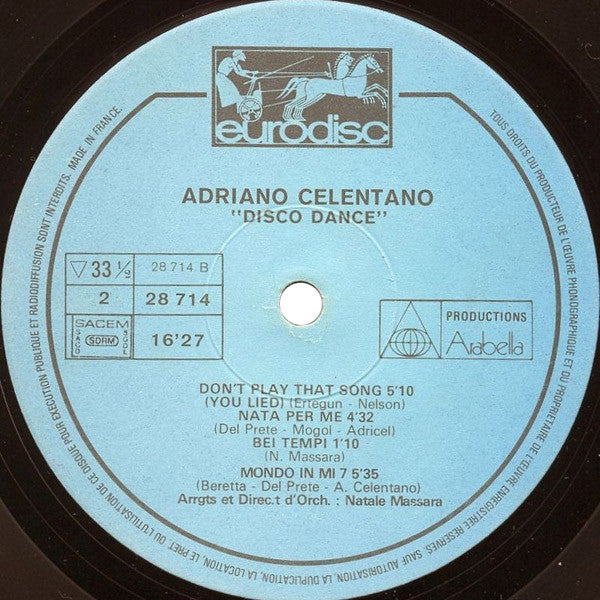 (Occasion) Adriano Celentano – Disco Dance [Vinyle 33 Tours]