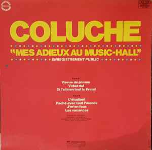 (occasion) Coluche – Mes Adieux Au Music-hall [Vinyle 33 Tours]