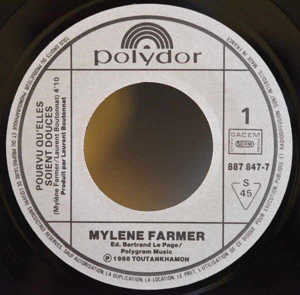 (Occasion) Mylène Farmer – Pourvu Qu'elles Soient Douces [Vinyle 45 Tours]
