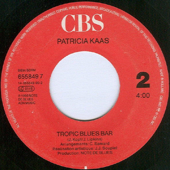 (Occasion)Patricia Kaas – Les Hommes Qui Passent [Vinyle 45Tours]