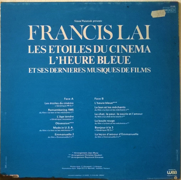 (Occasion) Francis Lai – Les Etoiles Du Cinema / L'heure Bleue [Vinyle 33 Tours]