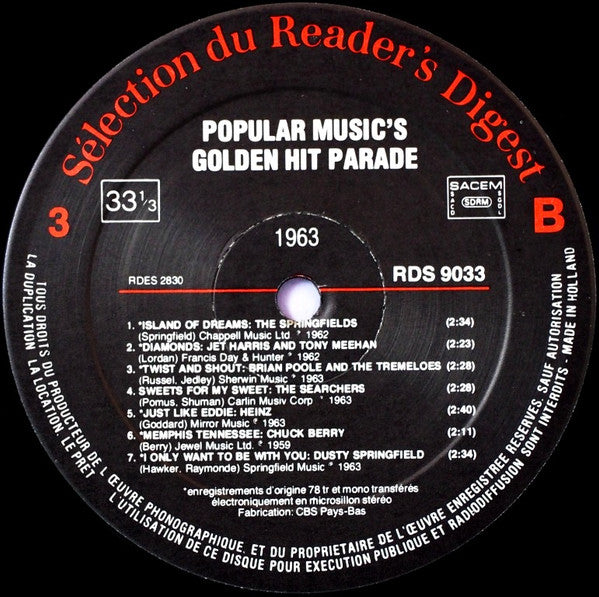 (Occasion) Various – Popular Music's Golden Hit Parade [Vinyle 33Tours]