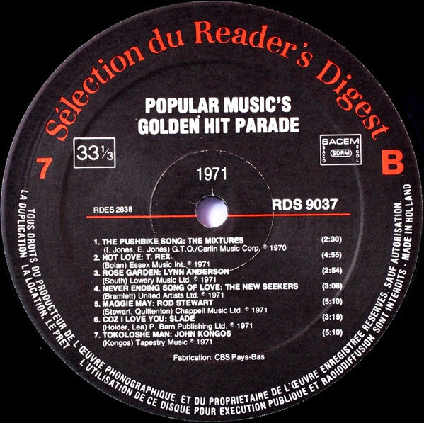 (Occasion) Various – Popular Music's Golden Hit Parade [Vinyle 33Tours]