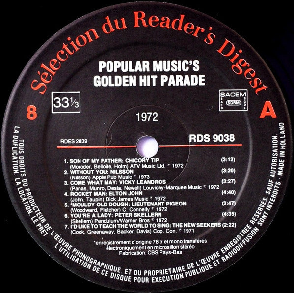 (Occasion) Various – Popular Music's Golden Hit Parade [Vinyle 33Tours]