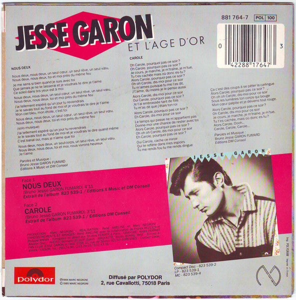 (Occasion) Jesse Garon Et L'Age D'Or – Nous Deux [Vinyle 45 Tours]
