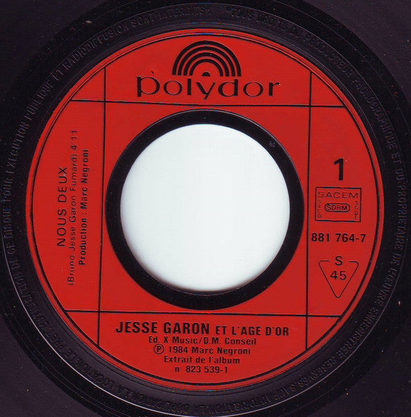 (Occasion) Jesse Garon Et L'Age D'Or – Nous Deux [Vinyle 45 Tours]