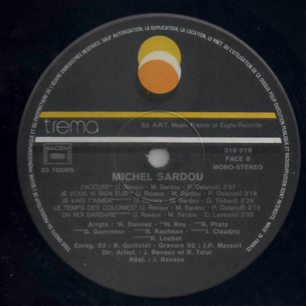 (Occasion) Michel Sardou – Michel Sardou [Vinyle 33 Tours]
