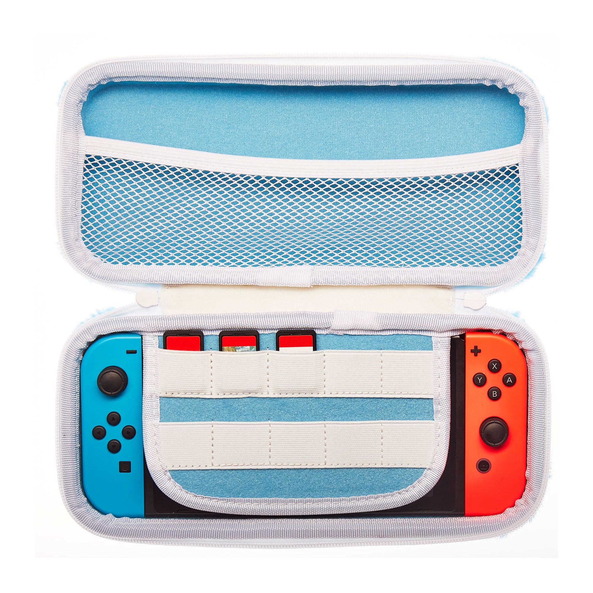 Numskull - Housse de transport Licorne Bleu Fluffy compatible Nintendo Switch - Switch OLED