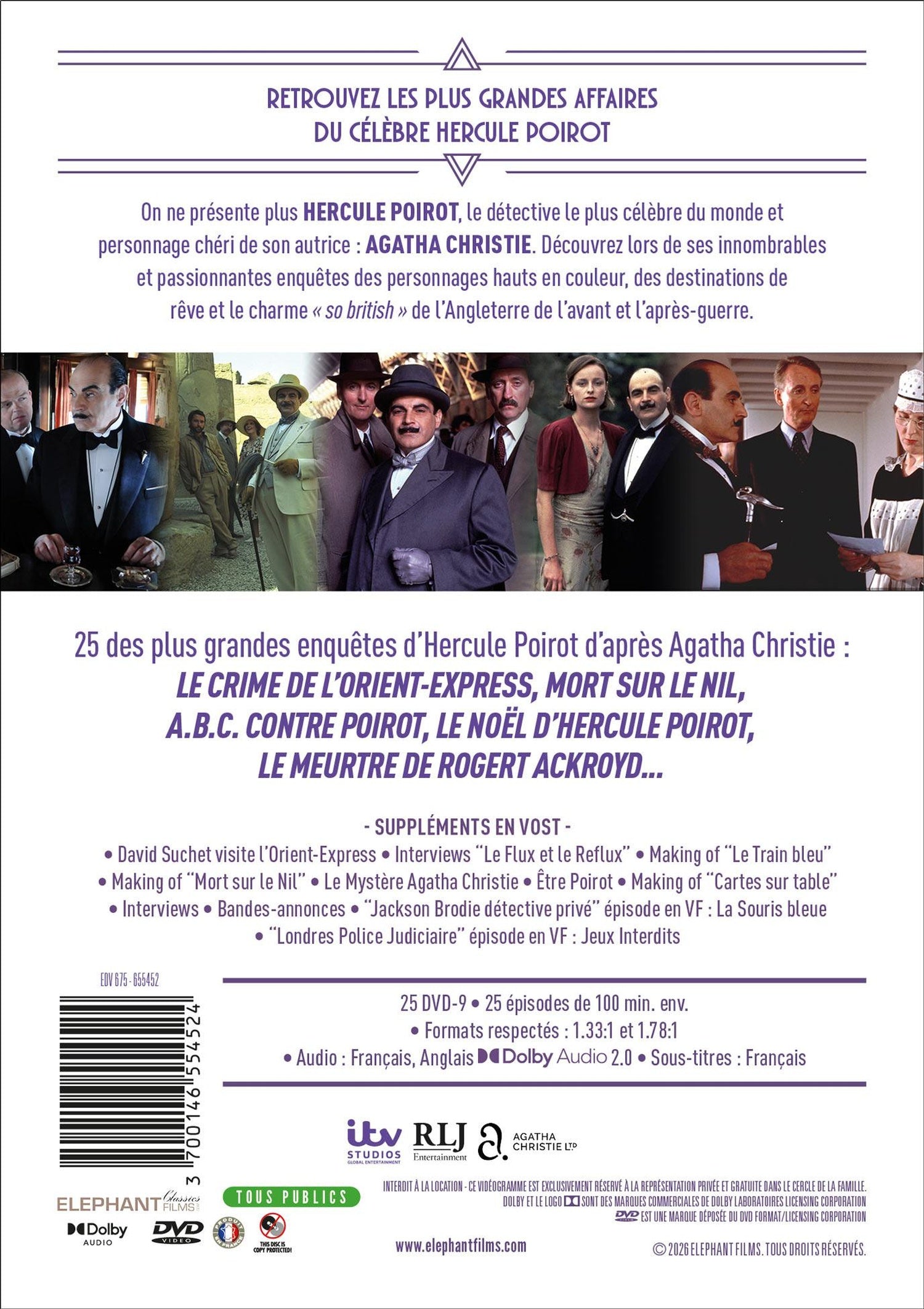 Agatha Christie : Les grandes affaires d'Hercule Poirot - Coffret 25 épisodes [DVD]