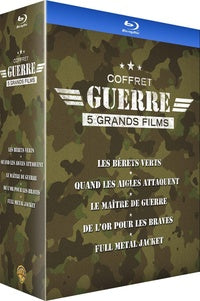 Coffret guerre - 5 grands films : Les bérêts verts + Quand les aigles attaquent + Le maître de guerre + De l'or pour les braves + Full Metal Jacket [Blu-ray]