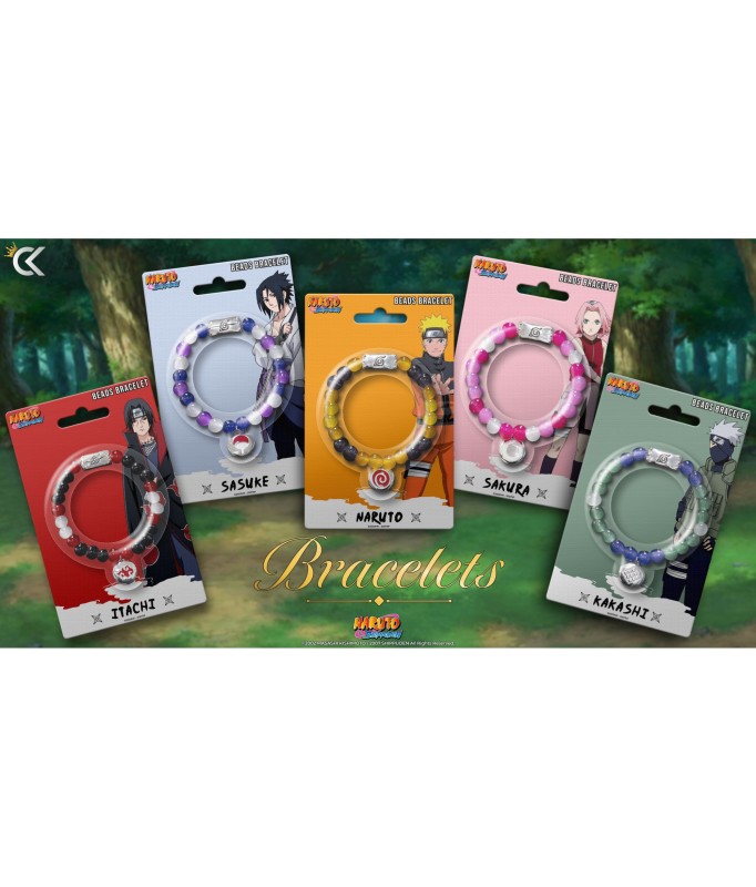 Cartoon Kingdom - Naruto Shippuden - Bracelet de perles "Kakashi Hatake" - flash vidéo