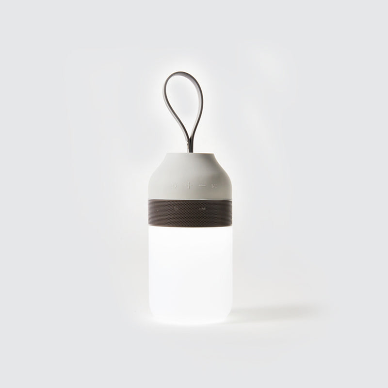 POUT - EARS2 "Enceinte Bluetooth extérieure portable avec LED Lanterne" Gris