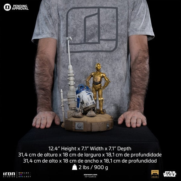 Iron Studios - Deluxe Art Scale 1/10 - Star Wars - C-3PO & R2-D2 Statue 31cm - flash vidéo
