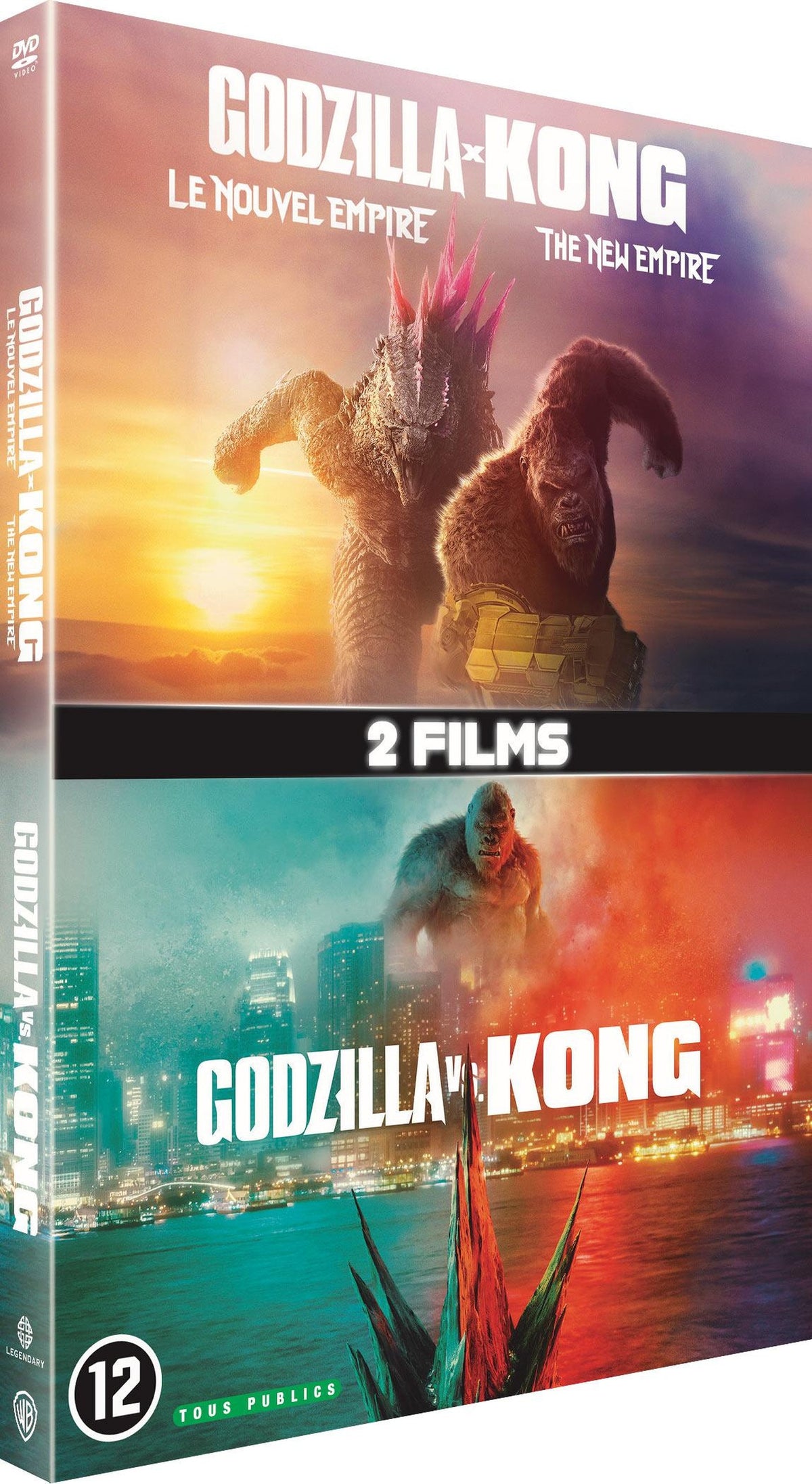 Godzilla vs Kong + Godzilla x Kong : Le Nouvel Empire [DVD]