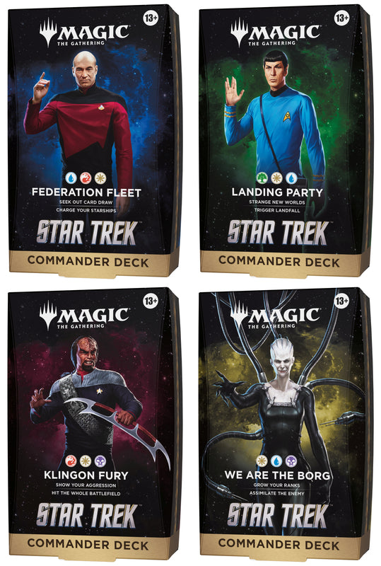 Magic: The Gathering - Star Trek Commander Decks Assortment (4 Commander Decks)