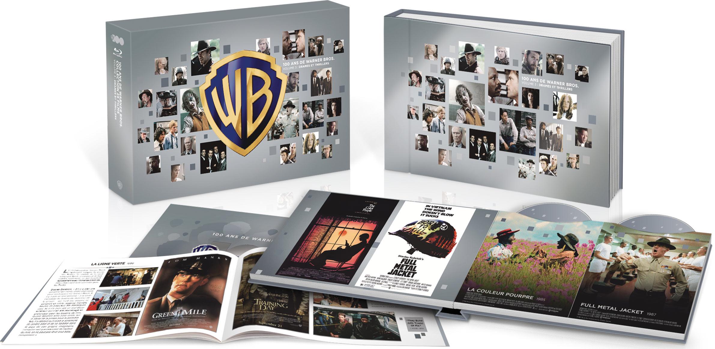 100 ans de Warner - Coffret 25 films - Volume 3 : Drames et thrillers [Blu-ray]