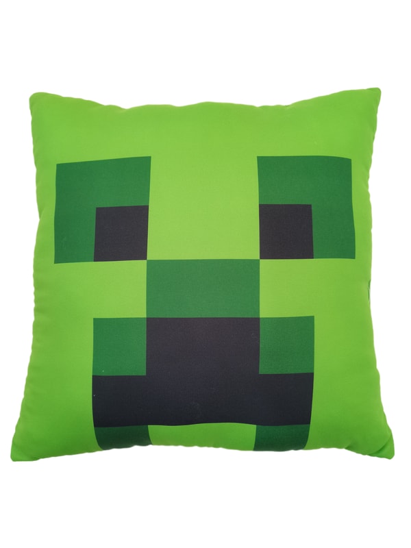 Minecraft - Coussin double face Creeper (40x40cm) - flash vidéo