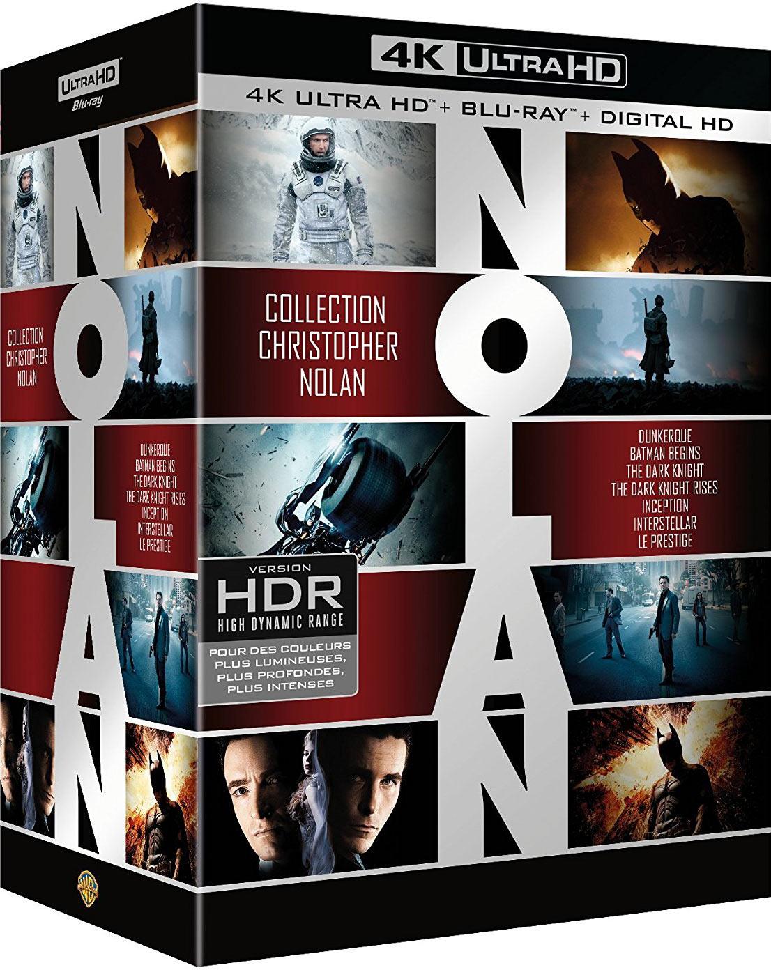 Collection Christopher Nolan : Dunkerque + The Dark Night Trilogy + Inception + Interstellar + Le Prestige [4K Ultra HD]