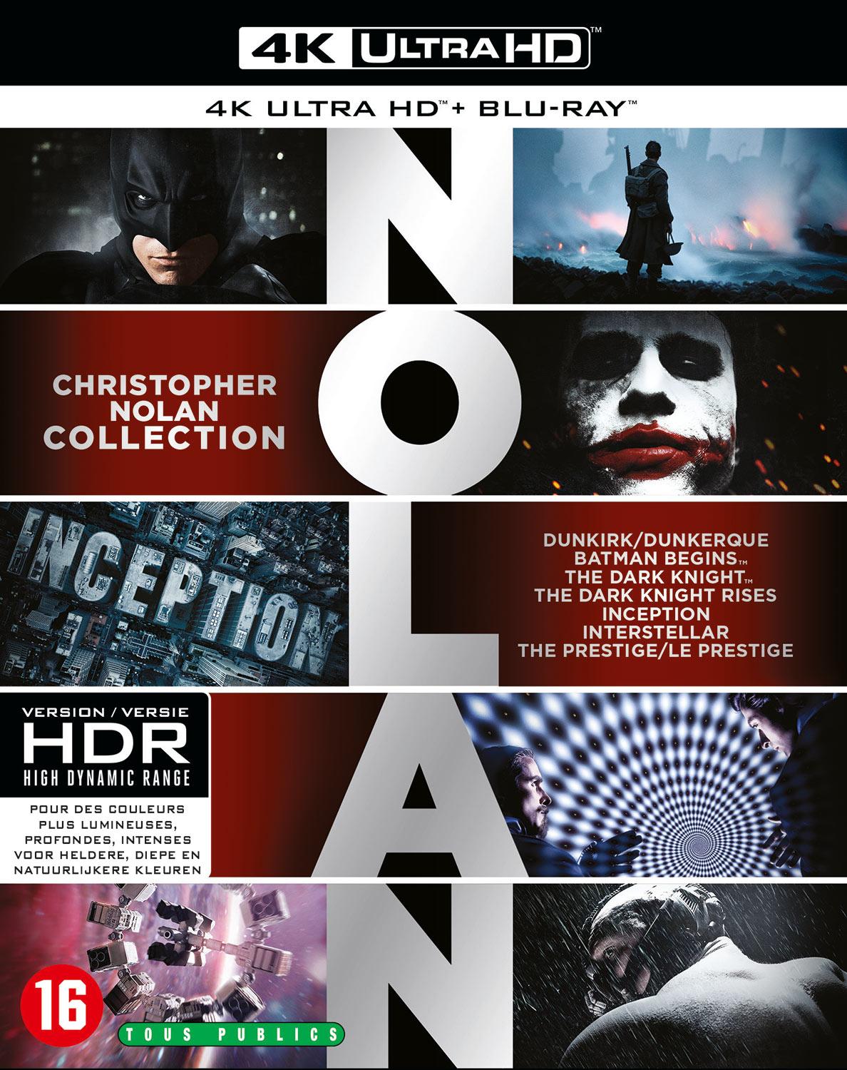 Collection Christopher Nolan : Dunkerque + The Dark Night Trilogy + Inception + Interstellar + Le Prestige [4K Ultra HD]