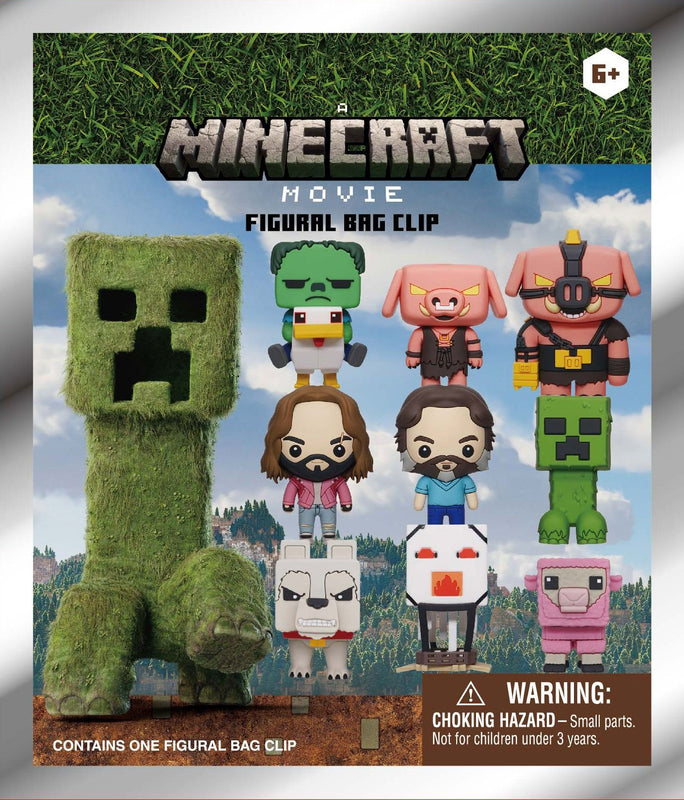 Minecraft Movie - Assortiment en blind bag de figurines de sac de collection en mousse (Série 1) (24 pcs)