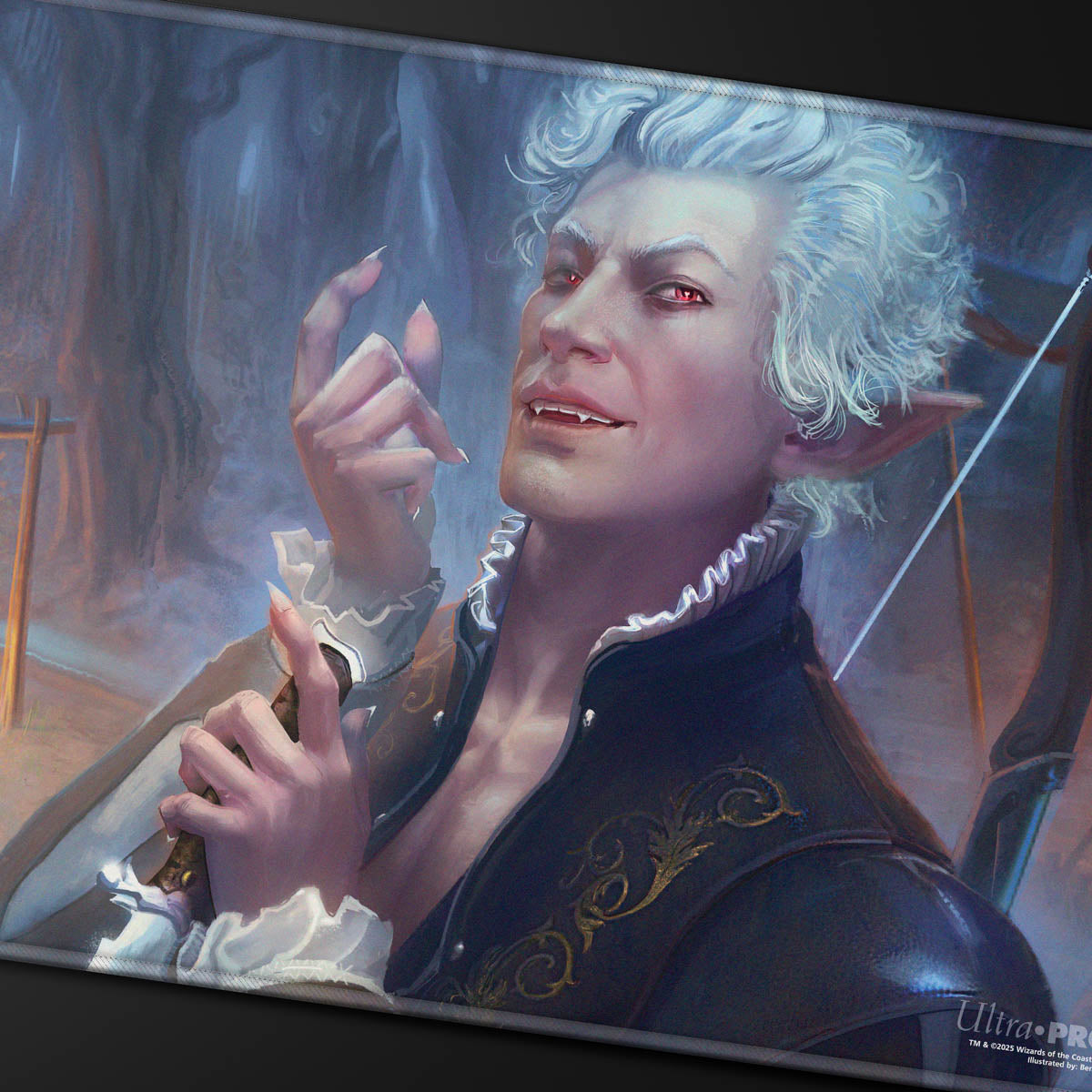 Ultra Pro - Magic: The Gathering - Commander Series - Fan Vote 2 - Tapis de jeu à bord cousu Astarion, le Décadent - flash vidéo