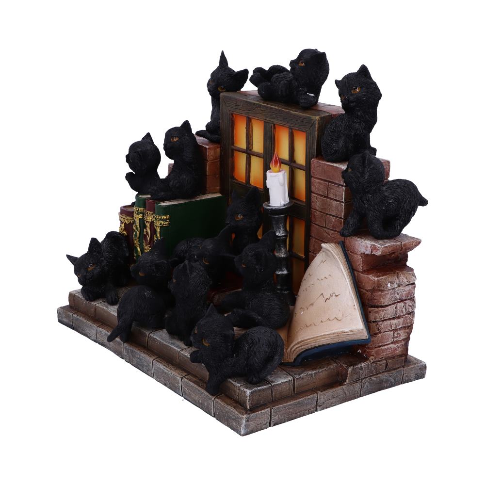 The Witches Litter - Display de 36 chats noirs familiers avec un support décoré 24.8cm