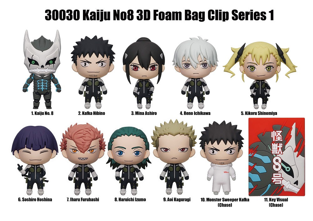 Kaiju No. 8 - Assortiment en blind box de figurines de sac de collection en mousse (Série 1) (24 pcs) - flash vidéo