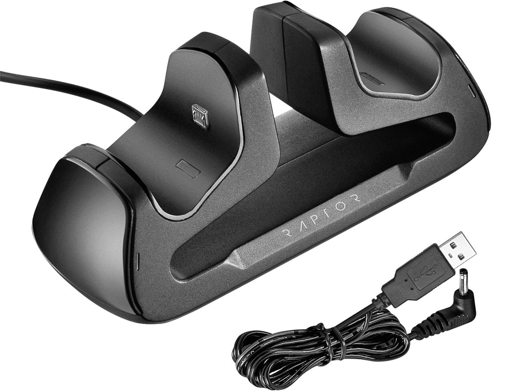 Raptor Gaming - Chargeur double noir pour manettes PS4 DualSense