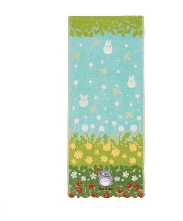 Ghibli - Mon Voisin Totoro - Serviette Totoro Fleurs et Fraises 34x80cm - flash vidéo