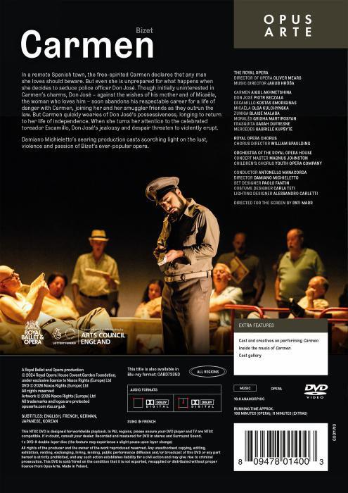Georges Bizet (1838-1875) : Carmen, opéra en 4 actes [DVD]