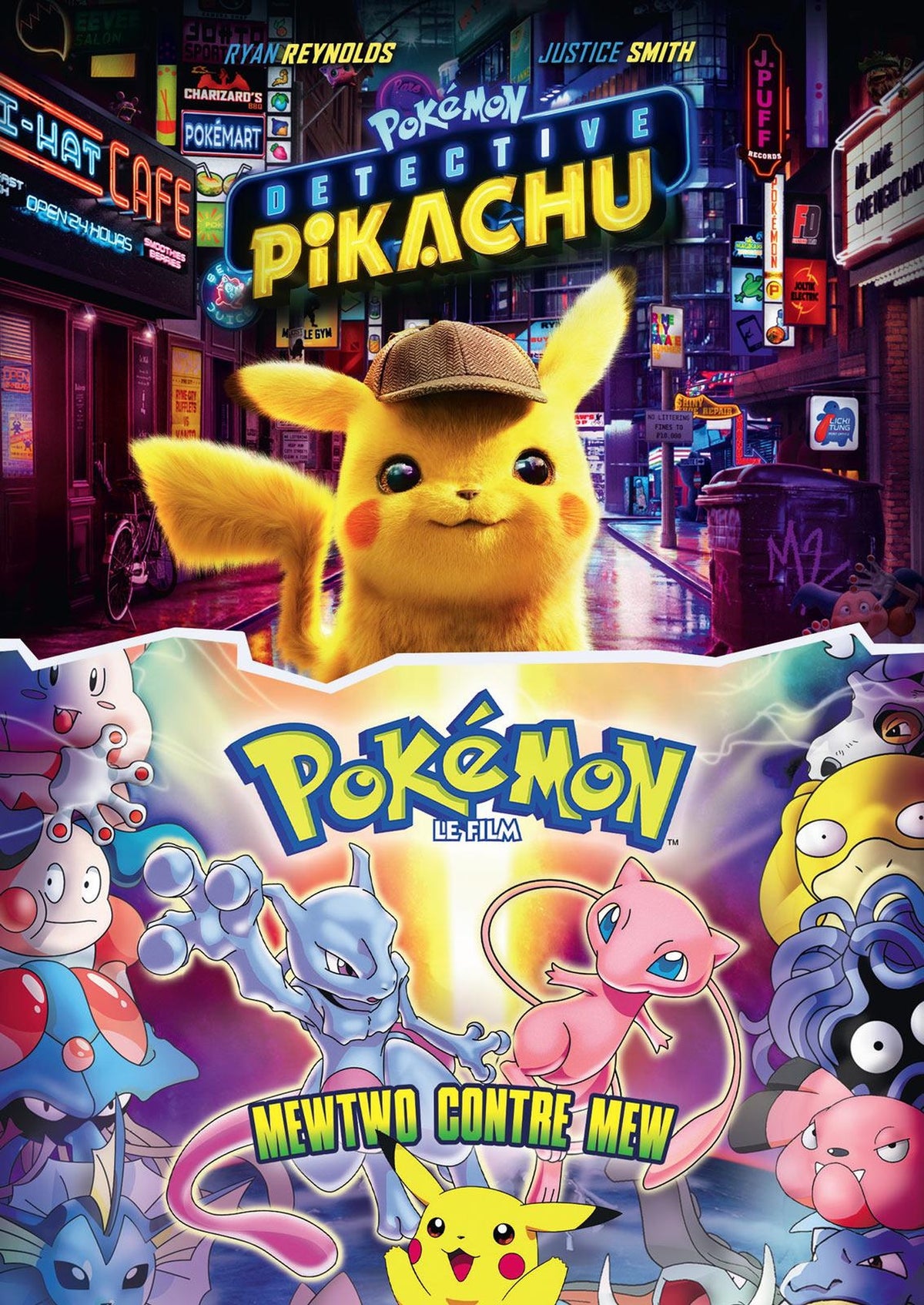 Pokémon - Détective Pikachu + Pokémon le Film : Mewtwo contre Mew [DVD]