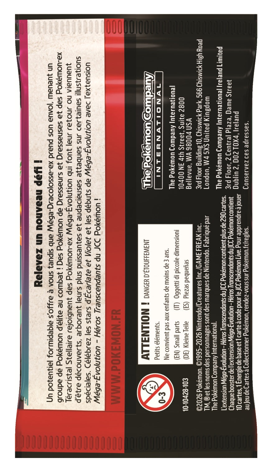 Pokémon JCC : Pack de 2 boosters Méga-Évolution - ME2.5 Héros Transcendants Dodoala d’Okuba