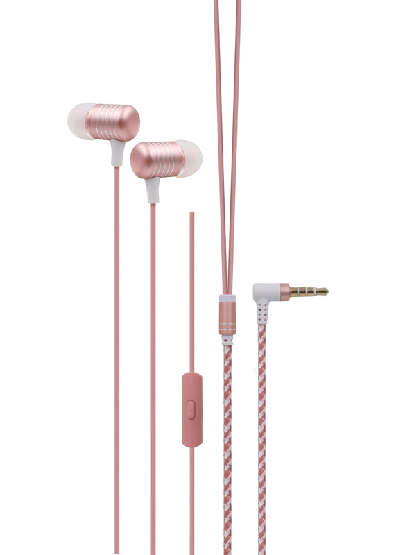 Bioxar - L100 - Écouteurs intra-auriculaires stéréo Rose pour mobile