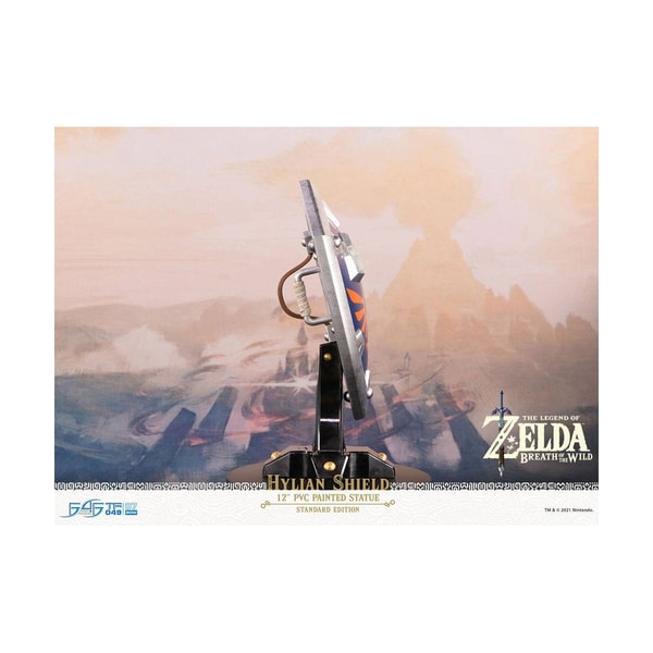 First 4 Figures - The Legend of Zelda : Breath of the Wild - Bouclier Hylien Statue Edition Standard 29cm - flash vidéo