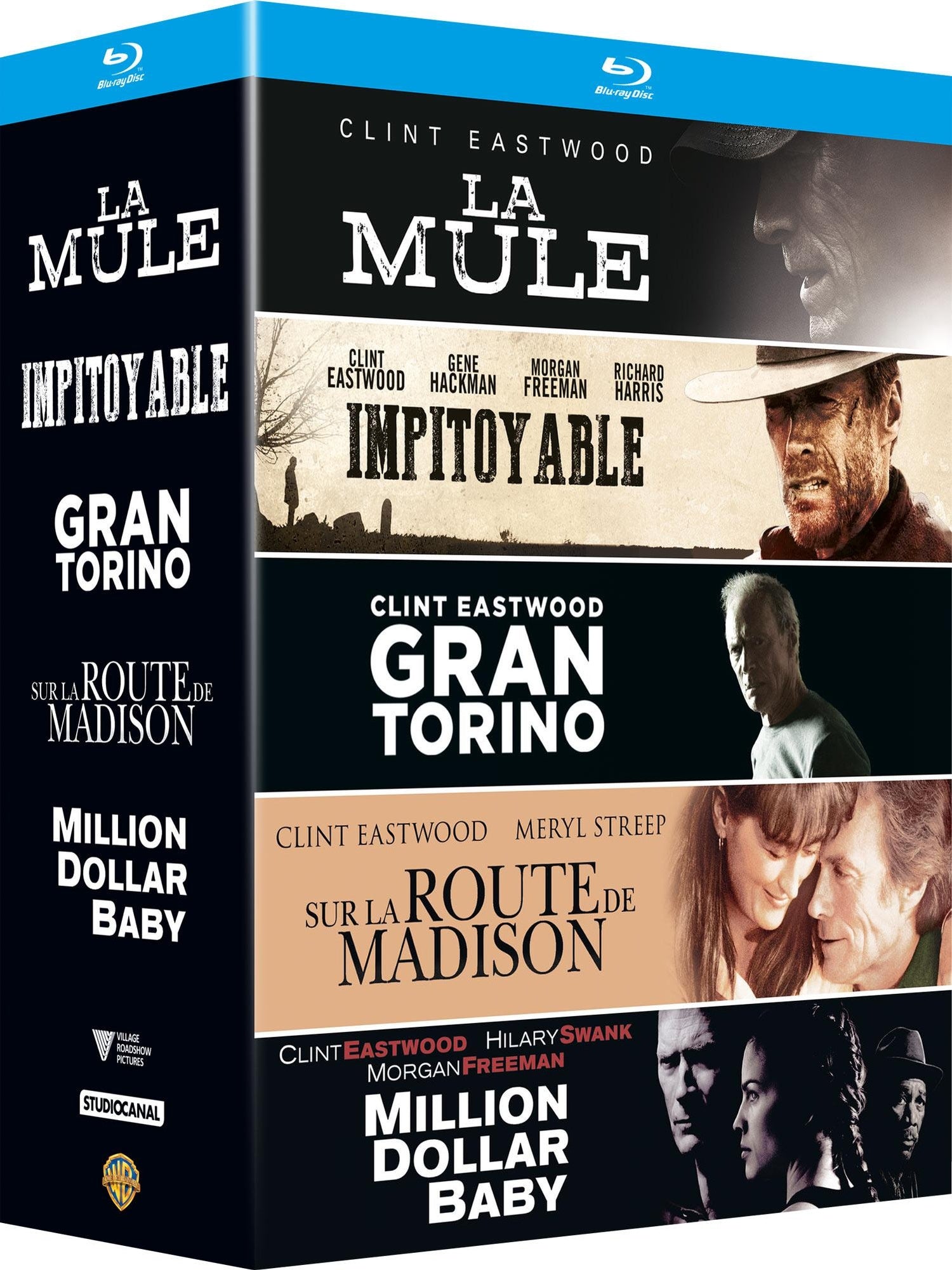Clint Eastwood acteur - Coffret : La Mule + Gran Torino + Million Dollar Baby + Impitoyable + Sur la route de Madison [Blu-ray]