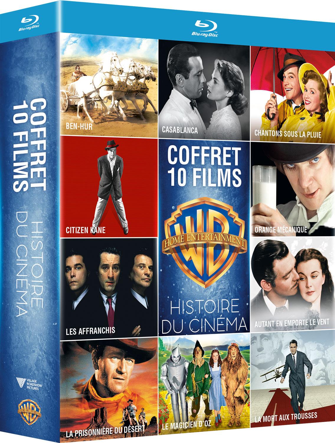Collection de 10 films de l'histoire du cinéma Warner [Blu-ray]