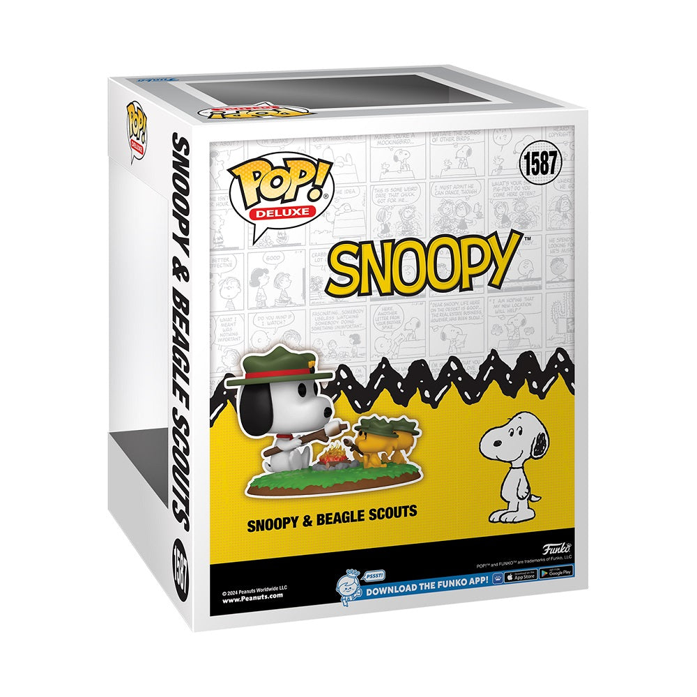 Funko Pop! Deluxe: Peanuts - Snoopy with Woodstock (Camping) - flash vidéo