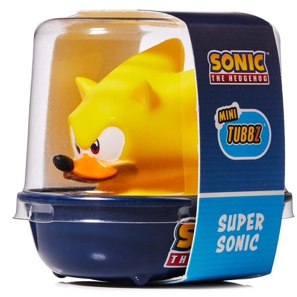 Numskull - Mini TUBBZ Canard de bain - Sonic le Hérisson - Super Sonic (Édition baignoire) - flash vidéo
