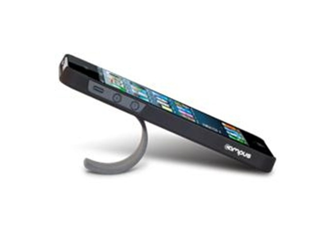 CAMPUS "FlipShield" Coque & Stand Blanc / Clip Bleu pour iPhone 5 + Film